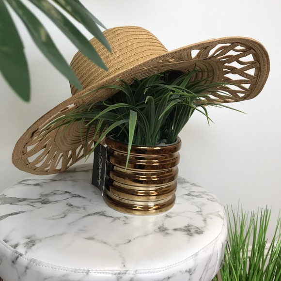 ‼️ Tan Weave Summer Beach Poolside Vacation Hat - Picture 2 of 8